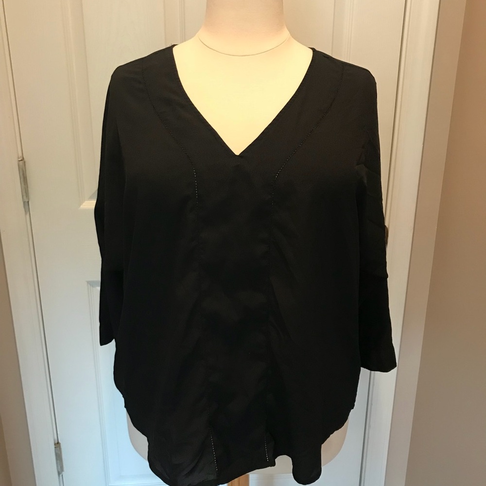 Black sheer blouse XXL
